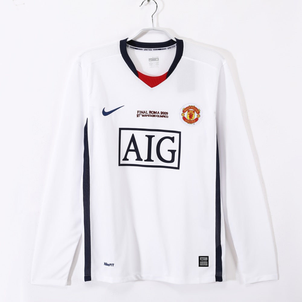 Man United 08/09 - Visita - Manga Larga - Retro