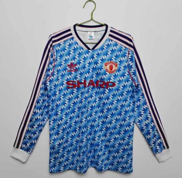 Man United 90/92 - Visita - Manga Larga - Retro
