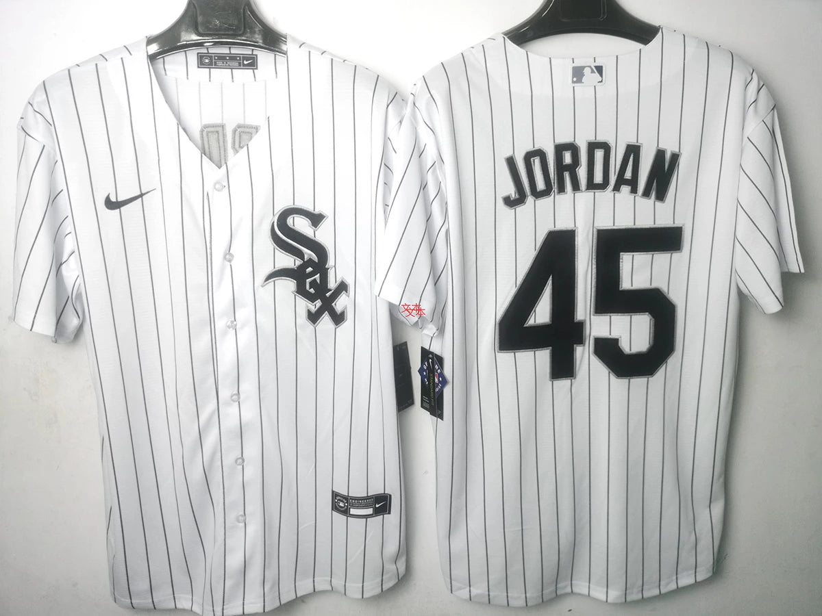 Chicago White Sox - Jordan #45 - Blanco Rayas