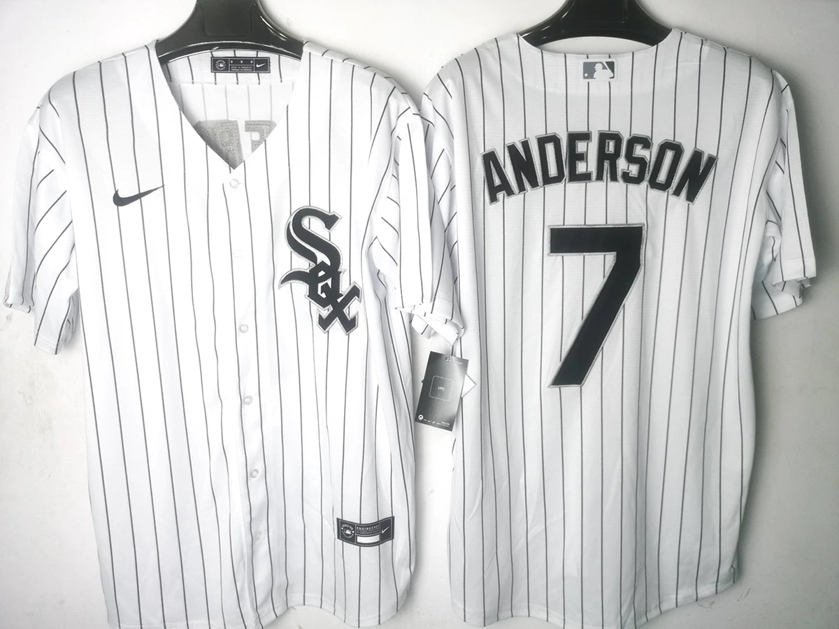 Chicago White Sox - Anderson #7 - Blanco Rayas