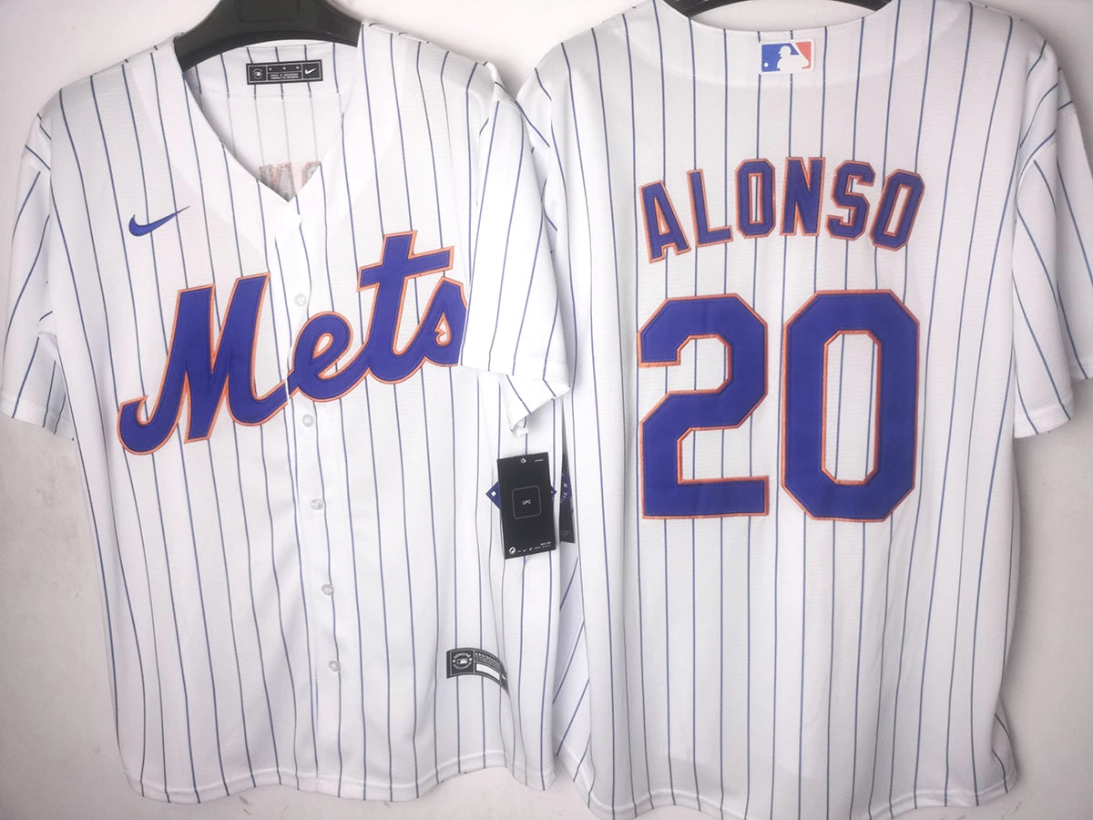 New York Mets - Alonso #20 - Blanco Rayas