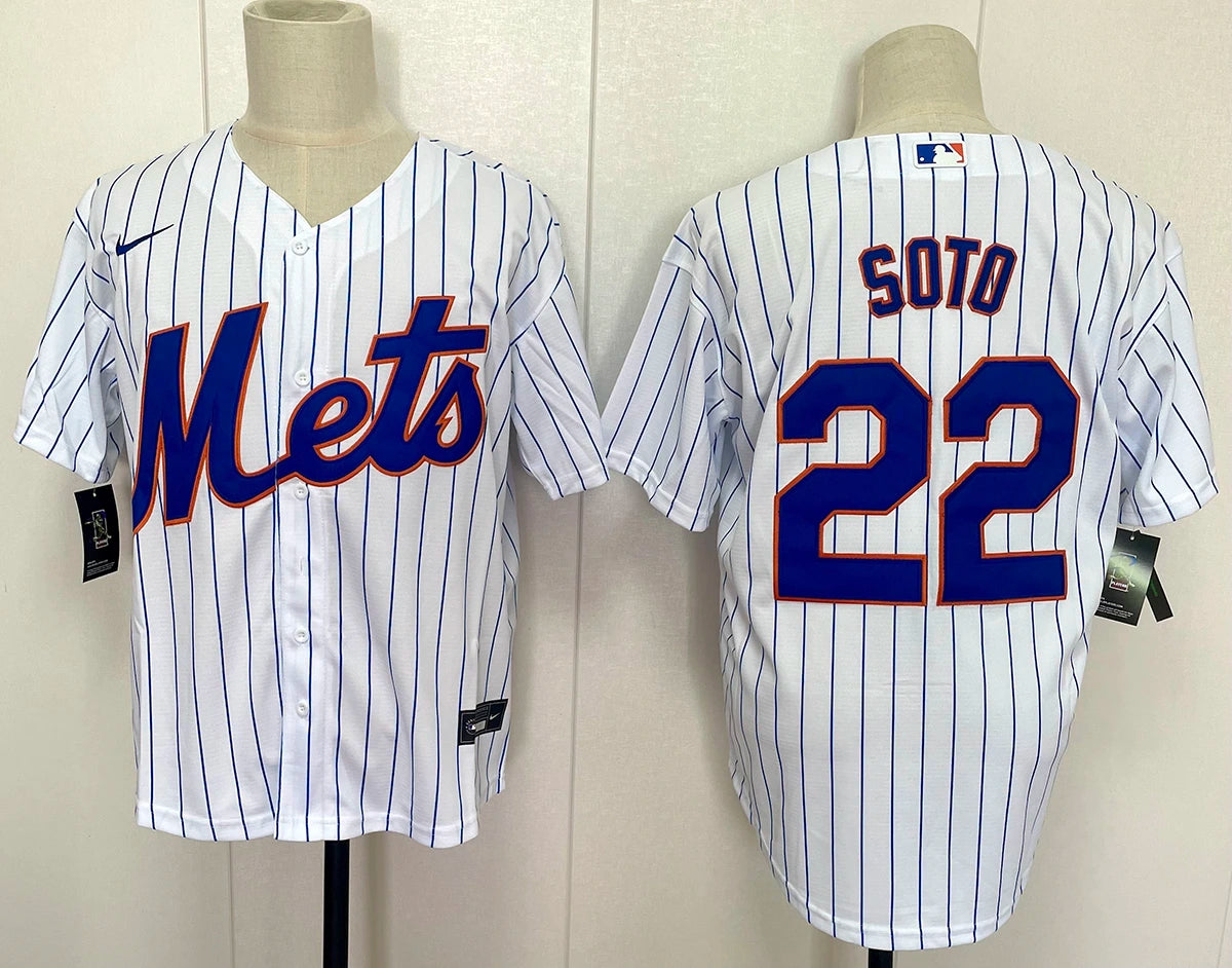 New York Mets - Soto #22 - Blanco Rayas