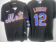 New York Mets - Lindor #12 - Negro