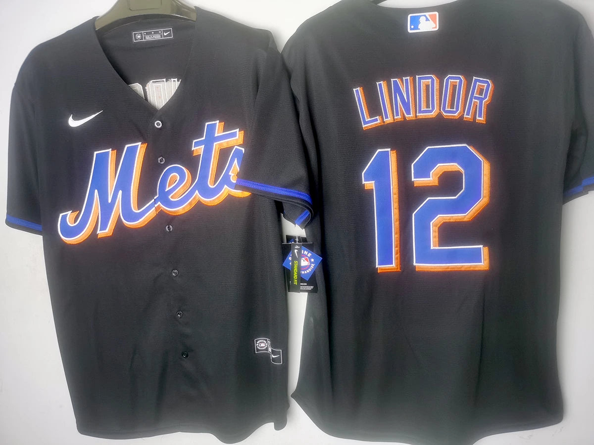 New York Mets - Lindor #12 - Negro