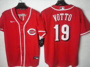 Cincinnati Reds - Votto #19 - Roja Rayas