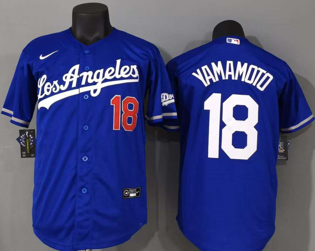 Los Angeles Dodgers - Yamamoto #18 - Negra