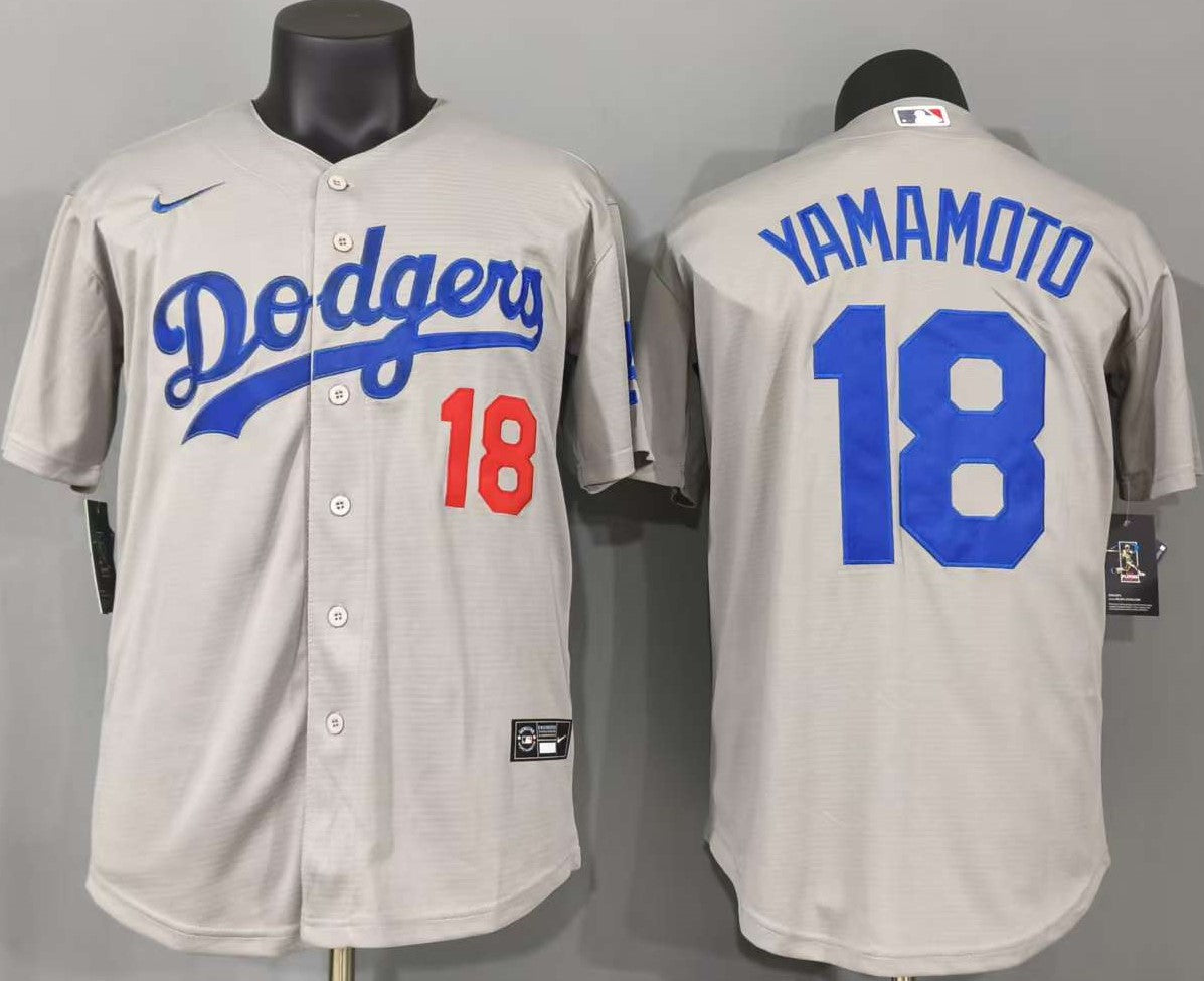 Los Angeles Dodgers - Yamamoto #18 - Negro Dorado