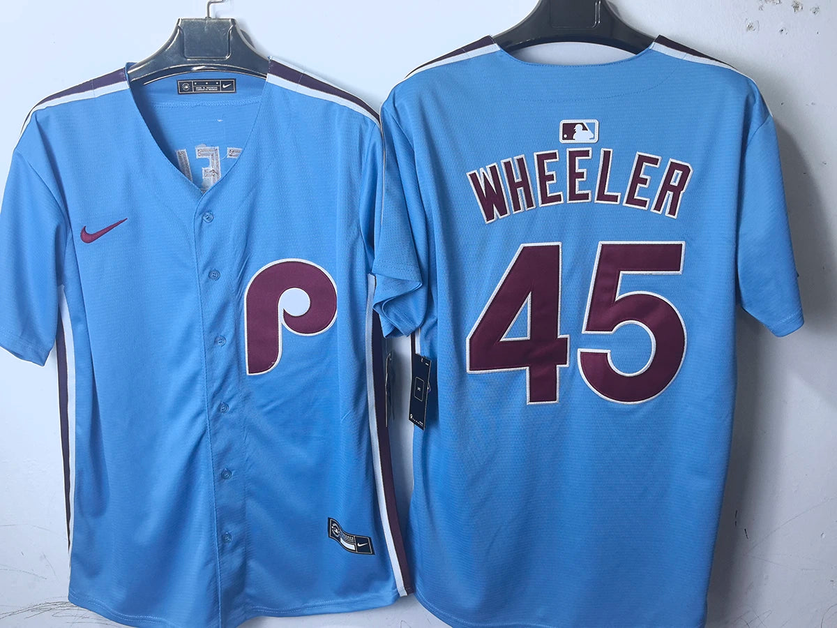 Philadelphia Phillies - Wheeler #45 - City Connect Azul